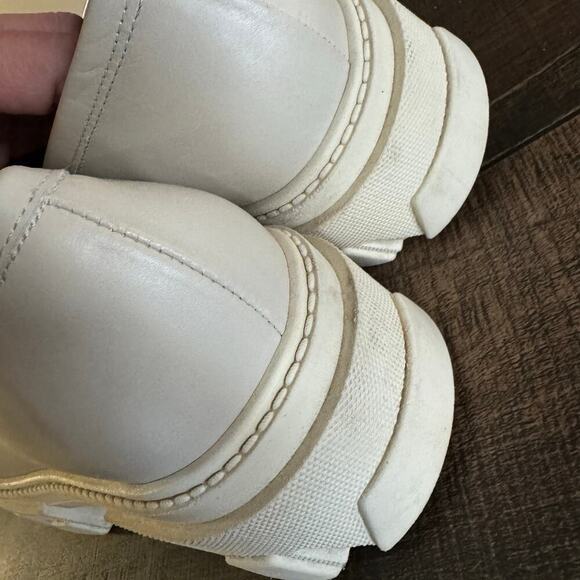 Alohas Trailblazer Cream Leather Chunky Loafers Y2K Size 42/US 11 - Picture 10 of 14